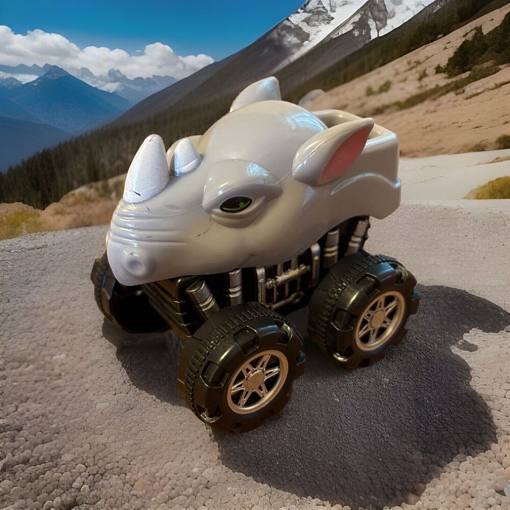 Mini Pull Back & Go Vehicles Animal Rhino Car Toys Liberty Imports